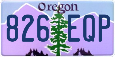 OR license plate 826EQP