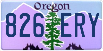 OR license plate 826ERY