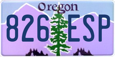 OR license plate 826ESP