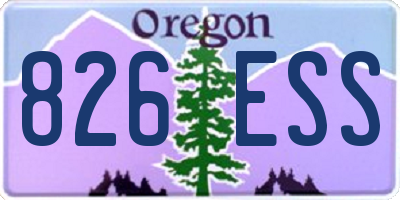 OR license plate 826ESS