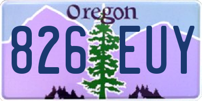 OR license plate 826EUY
