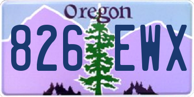 OR license plate 826EWX