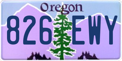 OR license plate 826EWY