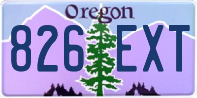 OR license plate 826EXT