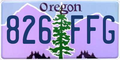 OR license plate 826FFG