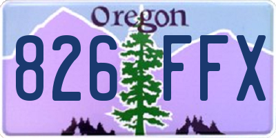 OR license plate 826FFX