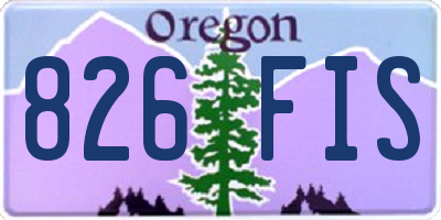 OR license plate 826FIS