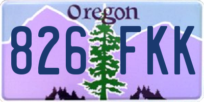 OR license plate 826FKK