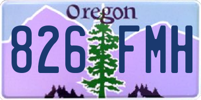 OR license plate 826FMH