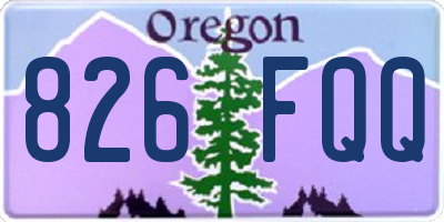 OR license plate 826FQQ