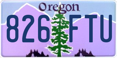OR license plate 826FTU