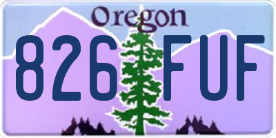 OR license plate 826FUF