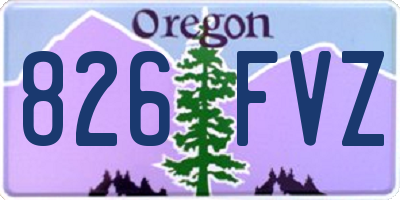 OR license plate 826FVZ