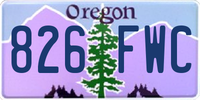 OR license plate 826FWC
