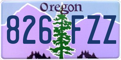 OR license plate 826FZZ
