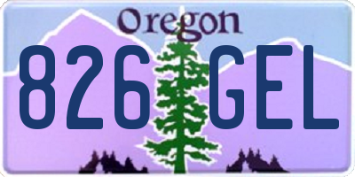 OR license plate 826GEL