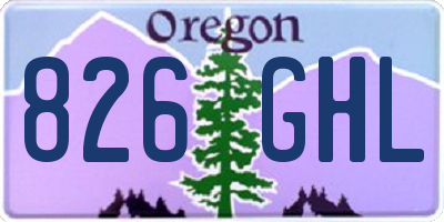 OR license plate 826GHL