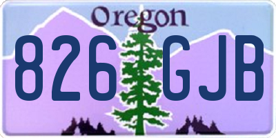 OR license plate 826GJB