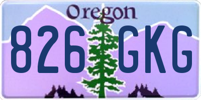 OR license plate 826GKG