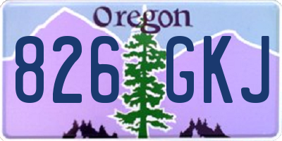 OR license plate 826GKJ
