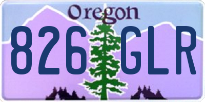 OR license plate 826GLR