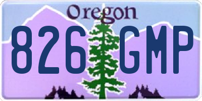 OR license plate 826GMP