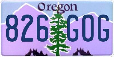 OR license plate 826GOG