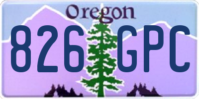 OR license plate 826GPC