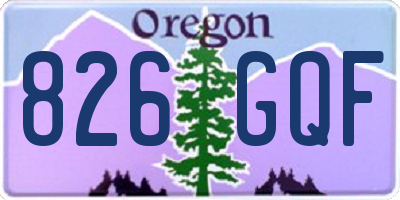 OR license plate 826GQF