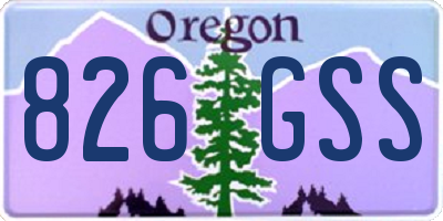 OR license plate 826GSS