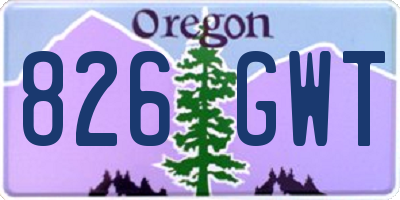 OR license plate 826GWT
