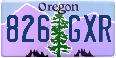 OR license plate 826GXR