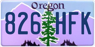 OR license plate 826HFK