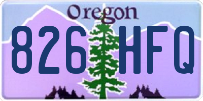 OR license plate 826HFQ