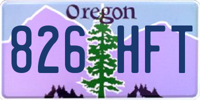 OR license plate 826HFT