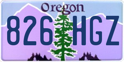OR license plate 826HGZ