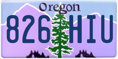 OR license plate 826HIU