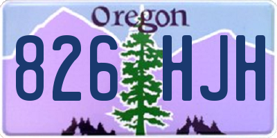 OR license plate 826HJH