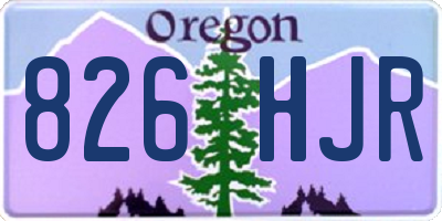 OR license plate 826HJR