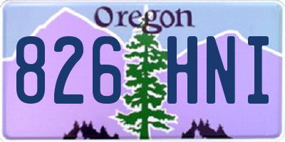 OR license plate 826HNI