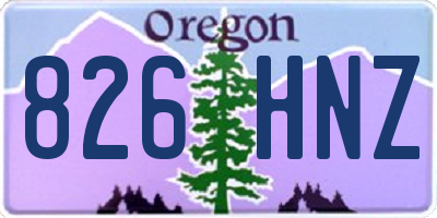 OR license plate 826HNZ