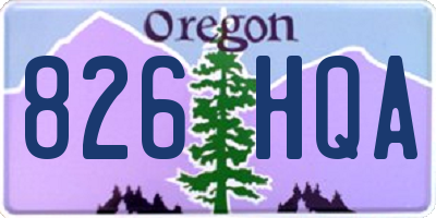 OR license plate 826HQA