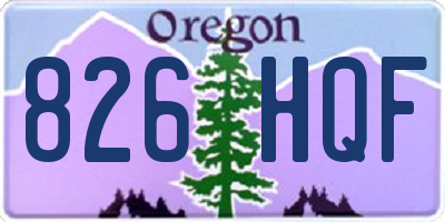 OR license plate 826HQF