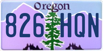 OR license plate 826HQN
