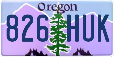 OR license plate 826HUK