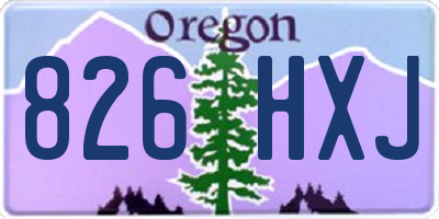 OR license plate 826HXJ