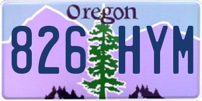 OR license plate 826HYM