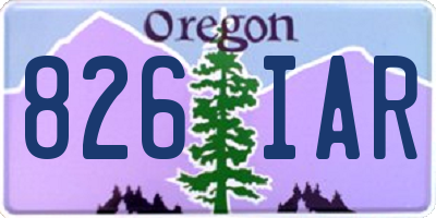 OR license plate 826IAR