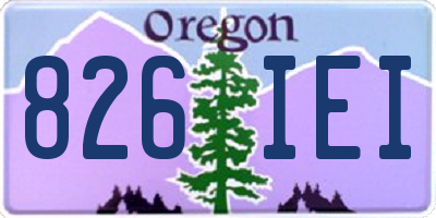 OR license plate 826IEI