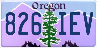 OR license plate 826IEV